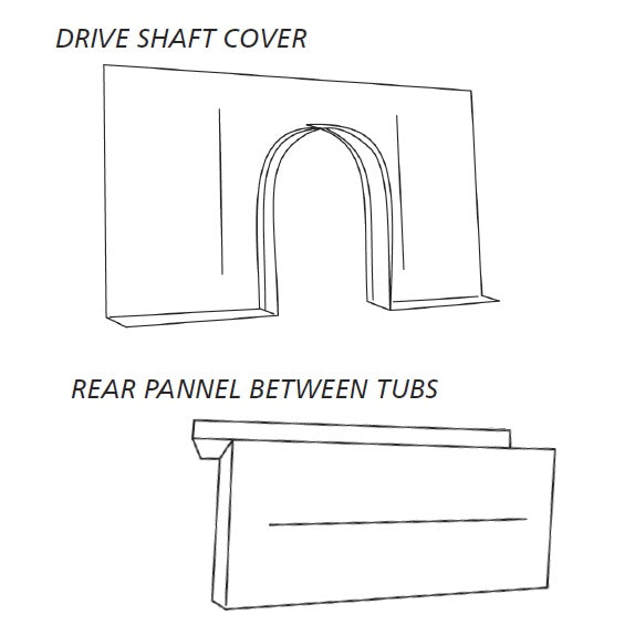 Intermediate Pro Link between tubs aluminum floor