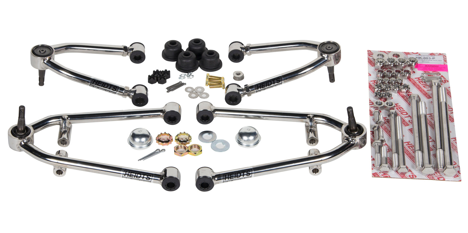 Superide Polished Stainless Steel Control Arms Heidts Suspension Systems