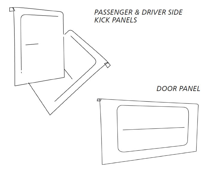 Aluminum door and kick panel