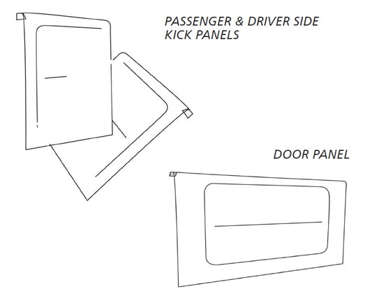 Aluminum door and kick panel