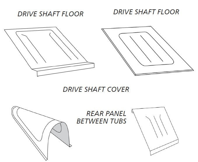 Intermediate Pro Gas between tubs aluminum floor