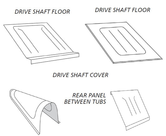 Intermediate Pro Gas between tubs aluminum floor