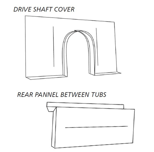 Intermediate Pro Link between tubs aluminum floor